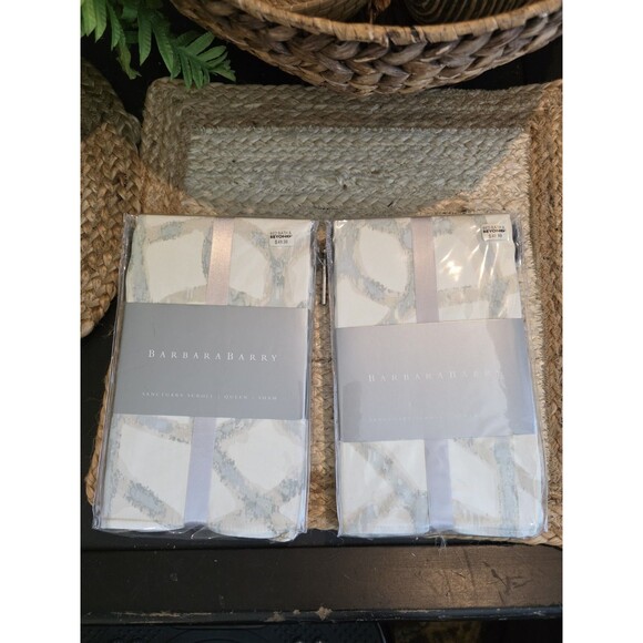 Barbara Barry Sanctuary Scroll Patina Set Of 2 Standard Queen Pillow‎ Shams - Picture 1 of 3